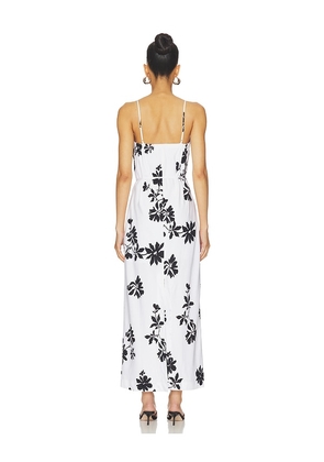 Seafolly May Flower Bias Cut Maxi Dress in White. Size S. Also in L, M, XL, XS.
