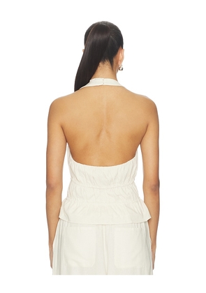 PAIGE Alysha Linen Top in Cream. Size XXS. Also in L, M, S, XL, XS.