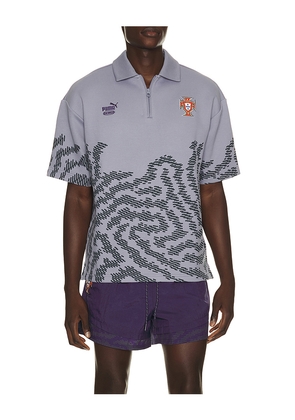 Puma Select x FPF x Salehe Bembury King Polo in Grey. Size XS. Also in S, M, L, XL/1X, XXL/2X.