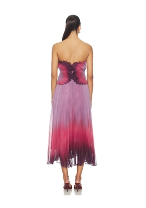 AMUR Delyth Strapless Dress in Purple,Burgundy. Size 00. Also in 2, 4, 6, 8, 10.