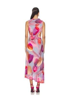 AMUR Kai Asymmetrical Dress in Pink,Purple. Size 00. Also in 0, 12, 2, 4, 6, 8.