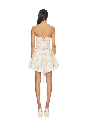 V. Chapman Ellerie Mini Dress in Cream. Size 4. Also in 10, 2, 6, 8.