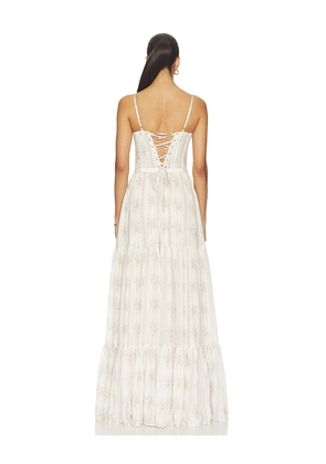 V. Chapman Gwen Maxi Dress in Cream. Size 4. Also in 0, 10, 12, 2, 6, 8.