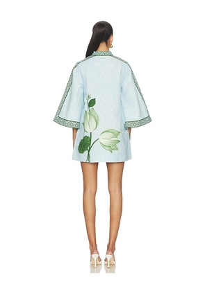 Verandah Anj Mini Dress in Blue. Size XS. Also in L, M.