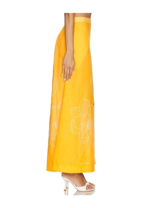 Verandah Magnolia Maxi Skirt in Yellow. Size XS. Also in S, XL.