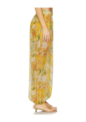 Verandah Floral Balloon Pants in Mustard. Size XS. Also in S, M, L, XL.