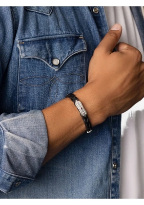 Nialaya Jewelry braided leather bracelet - Black
