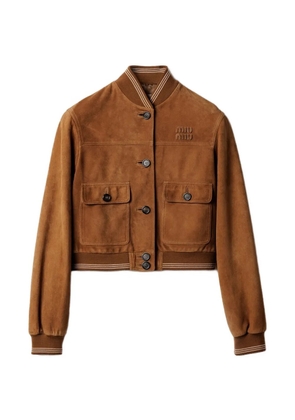 Miu Miu patch pocket jacket - Brown