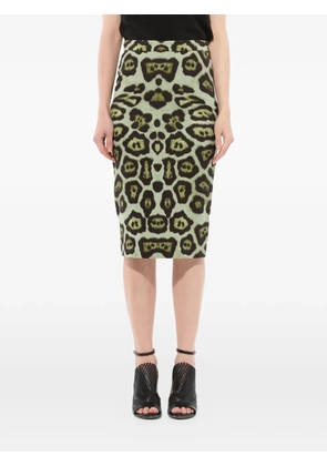 Givenchy leopard print pencil skirt - Green