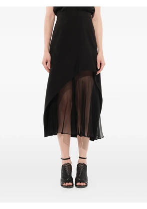 Givenchy sheer-layer midi skirt - Black