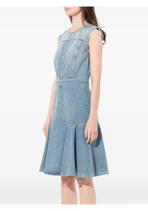 Alexander McQueen sleeveless denim midi dress - Blue