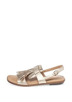 Tod's Vintage Fringe slingback sandals - Gold
