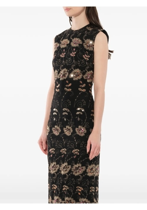 Givenchy floral embroidered shift dress - Black
