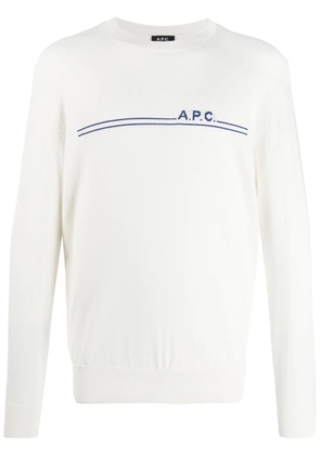A.P.C. logo print jumper - Neutrals