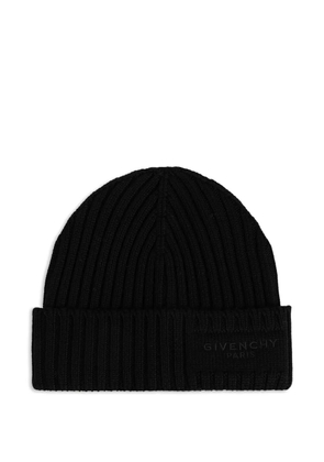 Givenchy logo-embroidered beanie hat - Black