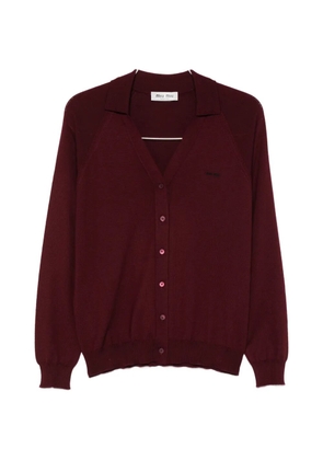 Miu Miu V-neck logo-embroidered cardigan