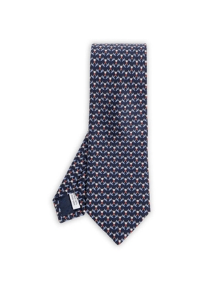 Ferragamo golf-print silk tie - Blue