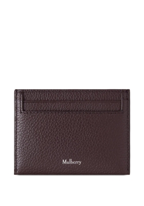 Mulberry logo-print grained-leather card holder - Brown