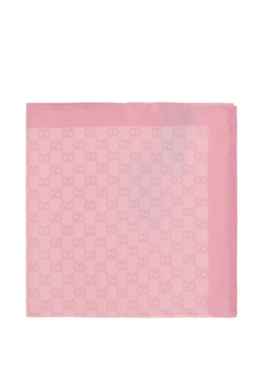 Gucci GG silk-twill scarf - Pink