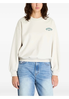 Wrangler logo-print sweater - White