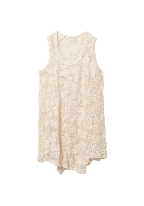 Comme Des Garçons floral-lace T-shirt - Neutrals