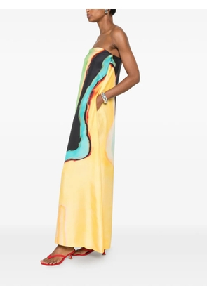 Christopher Esber Aura strapless maxi dress - Orange