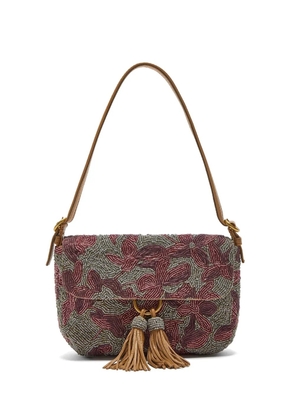 MALIPARMI beaded floral shoulder bag - Pink