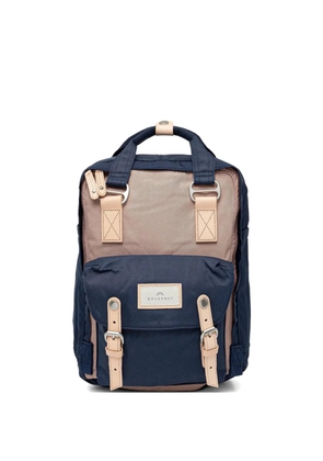 Doughnut Macaroon leather-trim buckled backpack - Blue