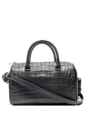 Saint Laurent Pre-Owned 2014 Baby Duffel crocodile-effect duffel bag - Black