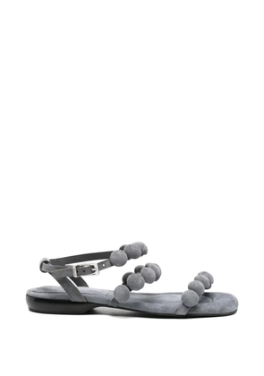 Ash bobble-embellished leather sandals - Grey