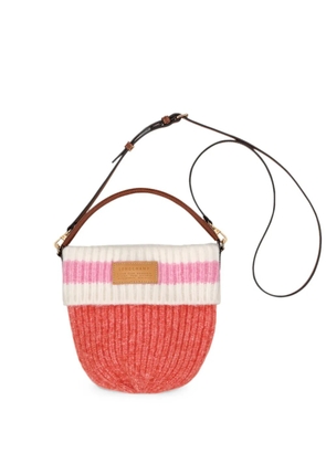 Longchamp small Le Pliage ribbed-knit crossbody bag - Orange