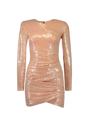 Balmain sequin-embellished mini dress - Pink