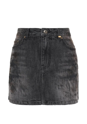 We11done washed-denim mini skirt - Grey