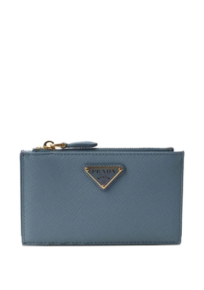 Prada Saffiano-leather card holder - Blue