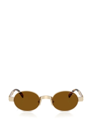 Miu Miu oval-frame sunglasses - Gold