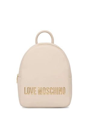 Love Moschino logo-plaque backpack - Neutrals