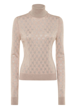 Philipp Plein monogram crystal-embellished sweater - Neutrals