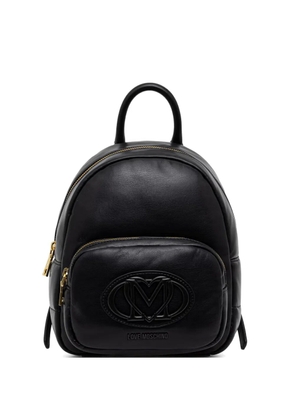 Love Moschino quilted logo-patch backpack - Black