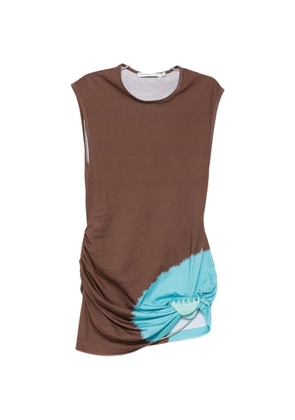 Christopher Esber crew neck sleveless mini dress - Brown