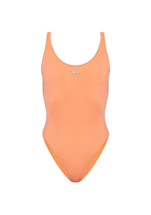 Diesel logo-plaque swimsuit - Orange