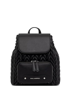 Karl Lagerfeld quilted leather backpack - Black