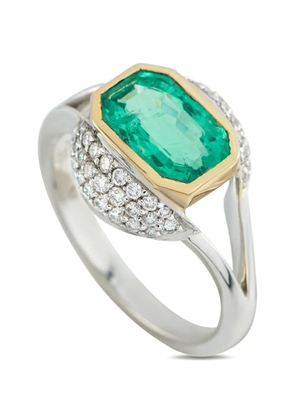 LB Exclusive emerald and diamond ring - Silver