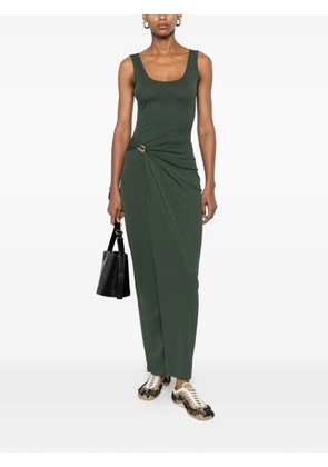 Nanushka Nenet scoop-neck ruched maxi dress - Green