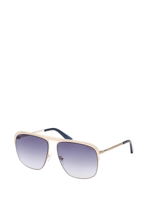 GUESS EYEWEAR gradient-lens double-bridge sunglasses - Gold