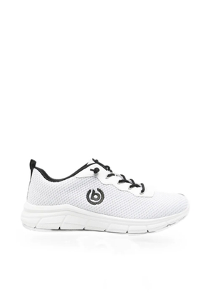 Bugatti logo-embroidered mesh sneakers - White