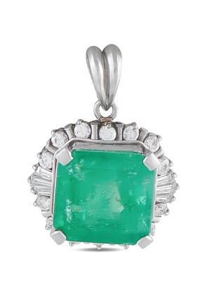 LB Exclusive emerald and diamond pendant - Silver