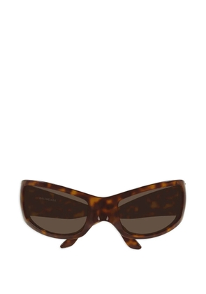 Balenciaga geometric-frame sunglasses - Brown