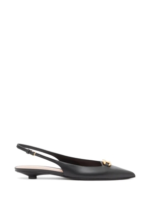 Valentino Garavani VLogoThe Bold Edition calfskin slingback ballerinas 20mm - Black