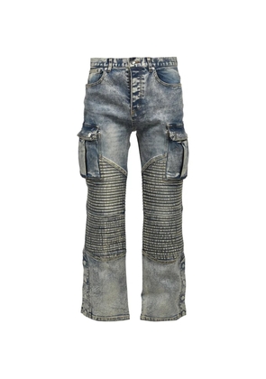 BREATH panelled cargo jeans - Blue