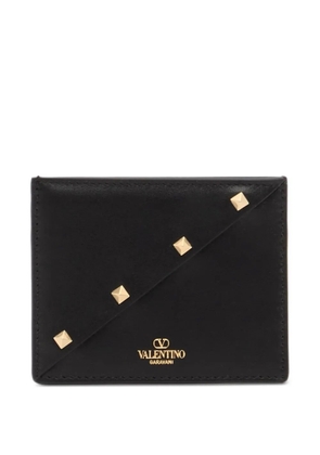 Valentino Garavani Rockstud Wispy calfskin card holder - Black